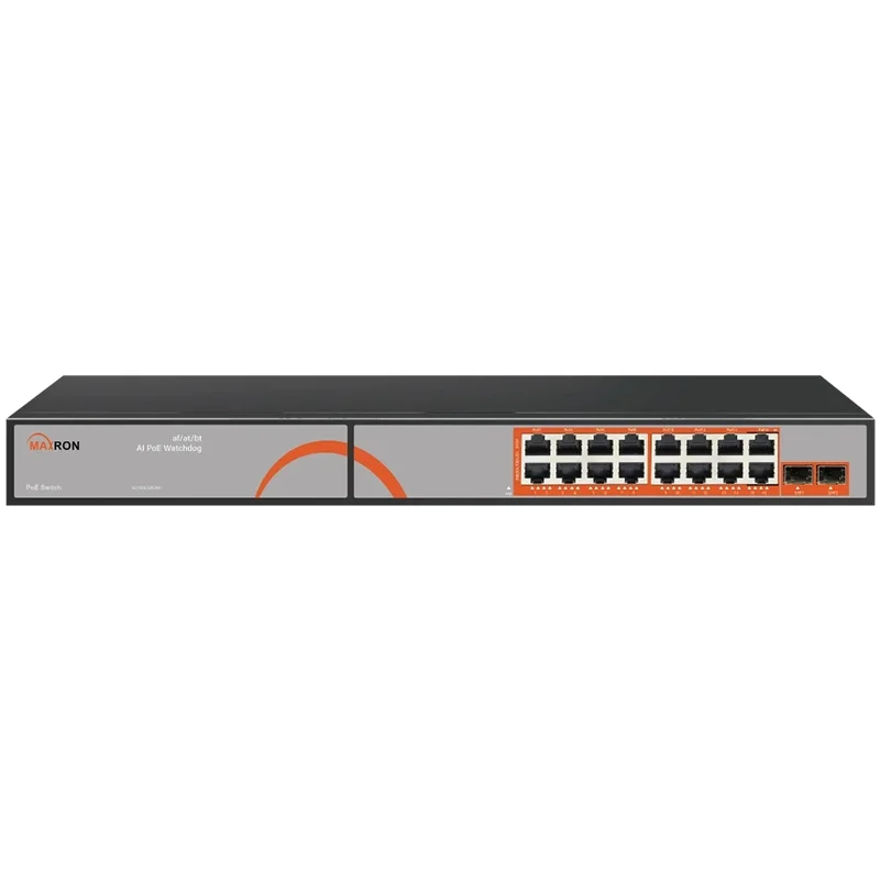 سوییچ 16 پورت POE مکسرون مدل MSW-3016FP-2GL-250I