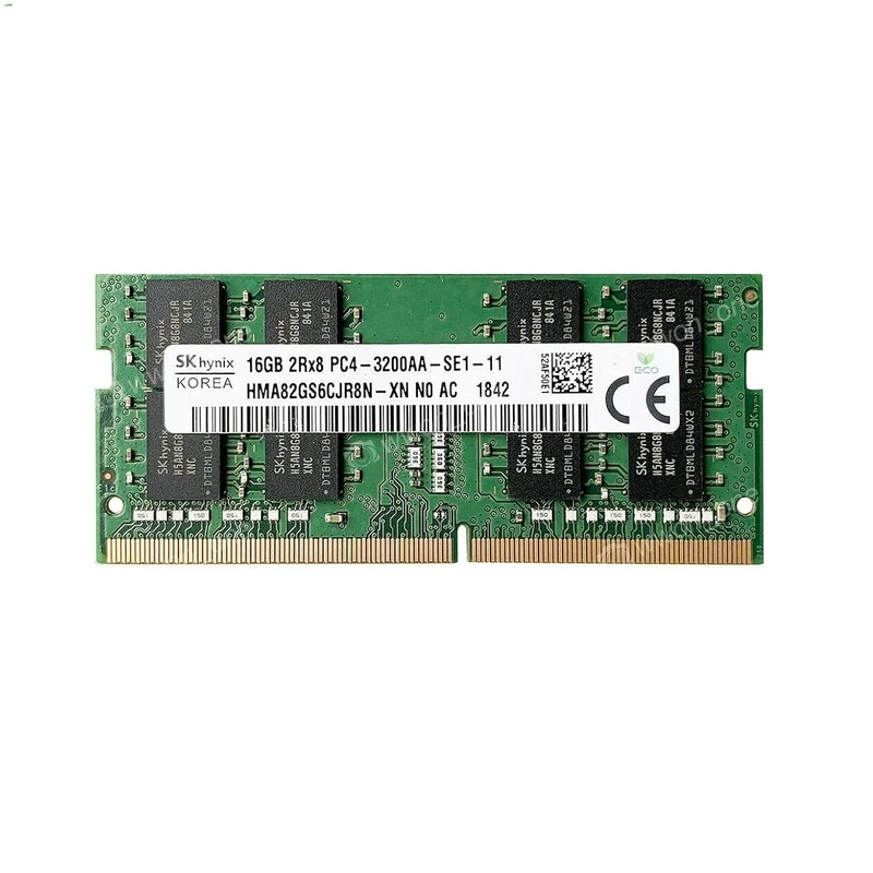 رم لپتاپ 16 گیگابایت DDR4 فرکانس 3200 مگاهرتز اس کی هاینیکس مدل PC4-25600 SO-DIMM تک کاناله