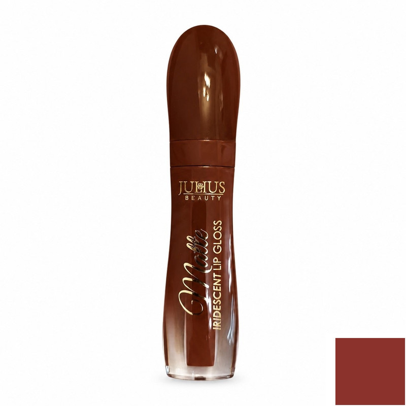 رژ لب مایع مات جولیوس مدل IRIDESCENT شماره 4 رنگ عنابی