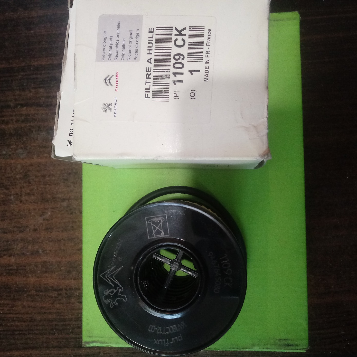 فیلتر روغن 206 اصلی اورجینال فرانسه 