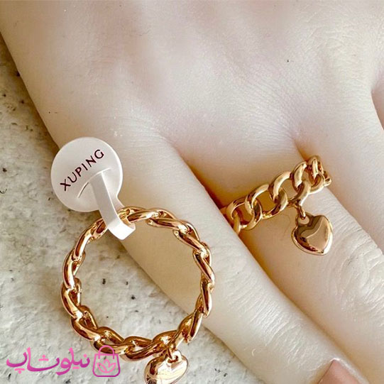 انگشتر زنانه ژوپینگ مدل کارتیه با آویز قلب کد 3591