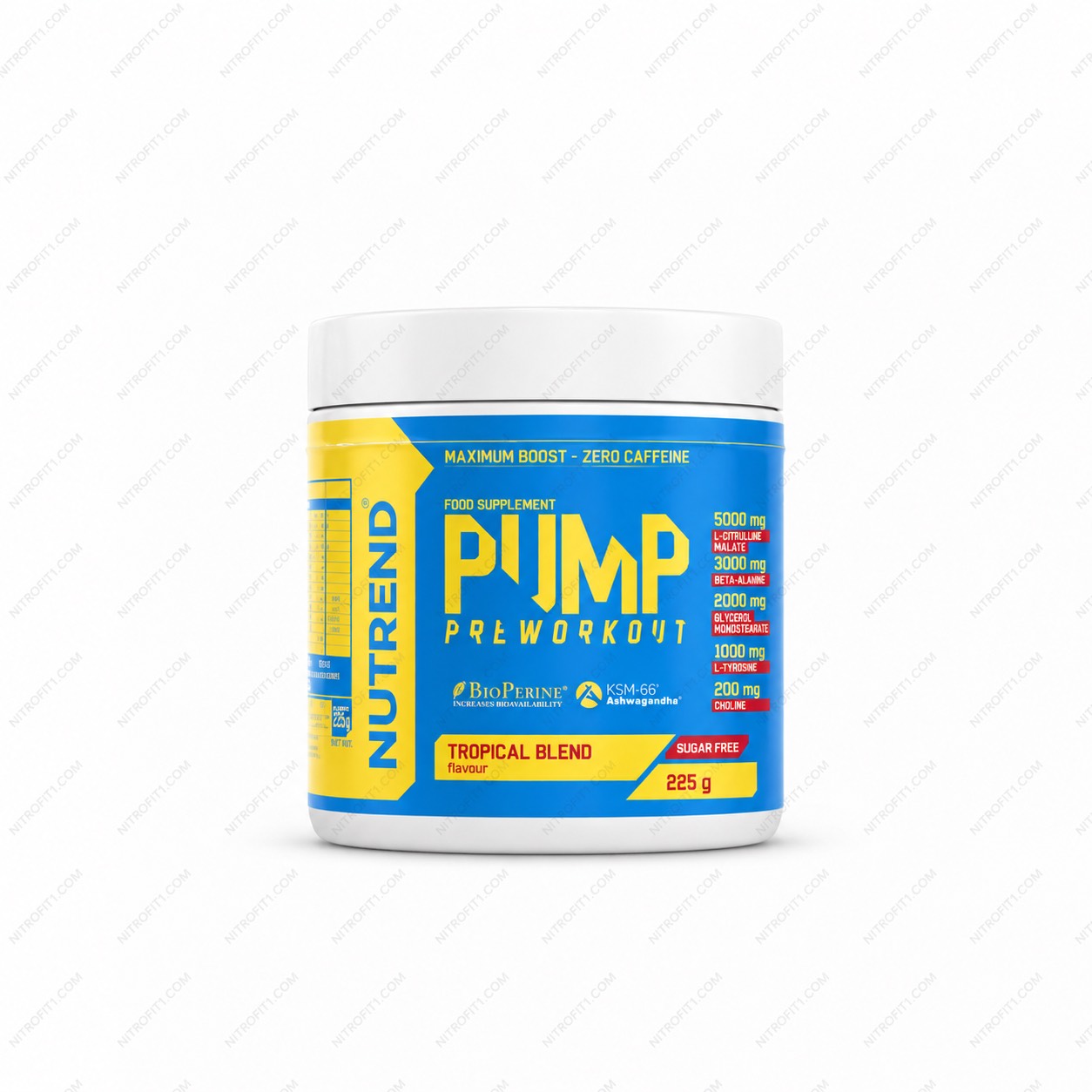 پمپ ناترند بدون کافئین (225 گرمی) /Nutrend PUMP Pre-Workout Zero Caffeine