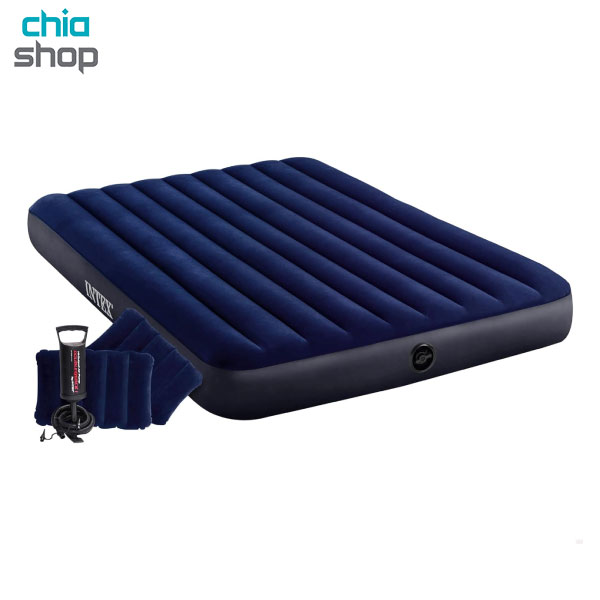 تشک بادی یک نفره اینتکس مدل Classic Downy Airbed (تلمبه دار) (قسطی)-(پس کرایه)