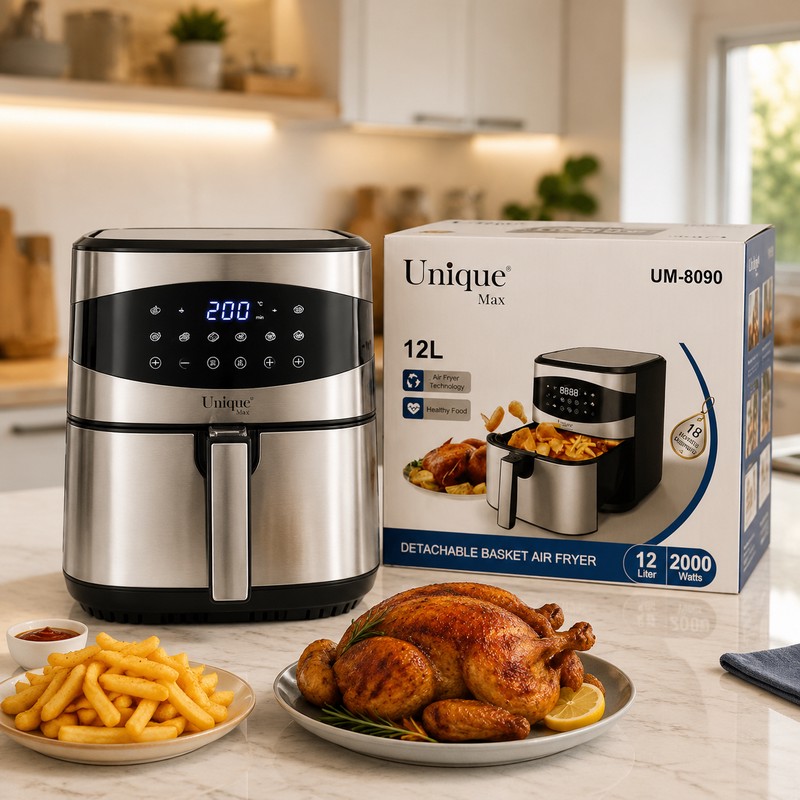 سرخ کن بدون روغن Unique Max مدل UM-8090 - ظرفیت 12 لیتر
