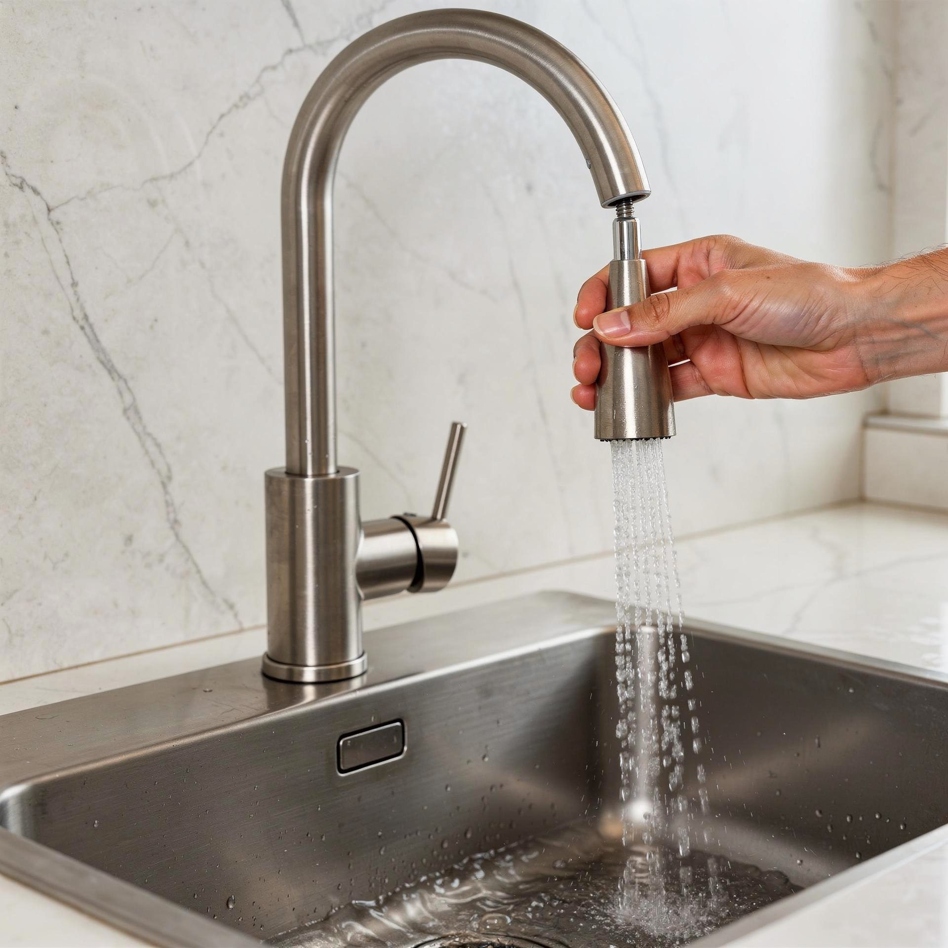 شیر سینک ظرفشویی شاور دار برند سیتی مارکت اصلی 7619