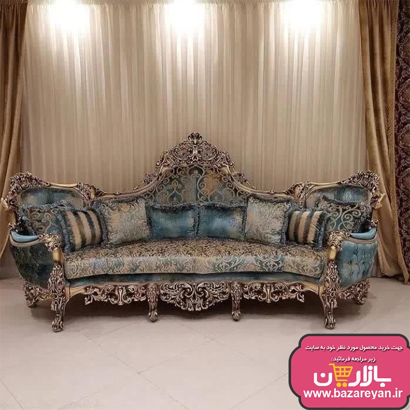 مبل کلاسیک سلطنتی 9 نفره کد 62 ، ارسال55 روزکاری به سراسر کشور