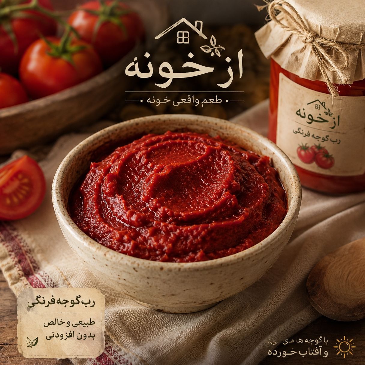 رب گوجه فرنگی خانگی تازه 