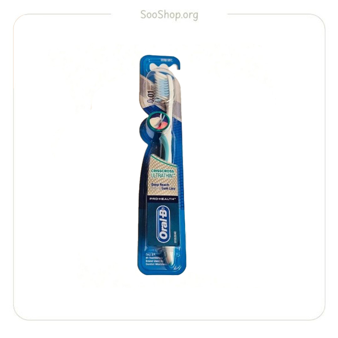مسواک اورال بی Pro Health مدل CrissCross Ultrathin با برس بسیار نرم