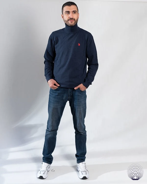 پلیور یقه اسکی مردانه U.S.Polo Assn – دو رنگ کاربردی
