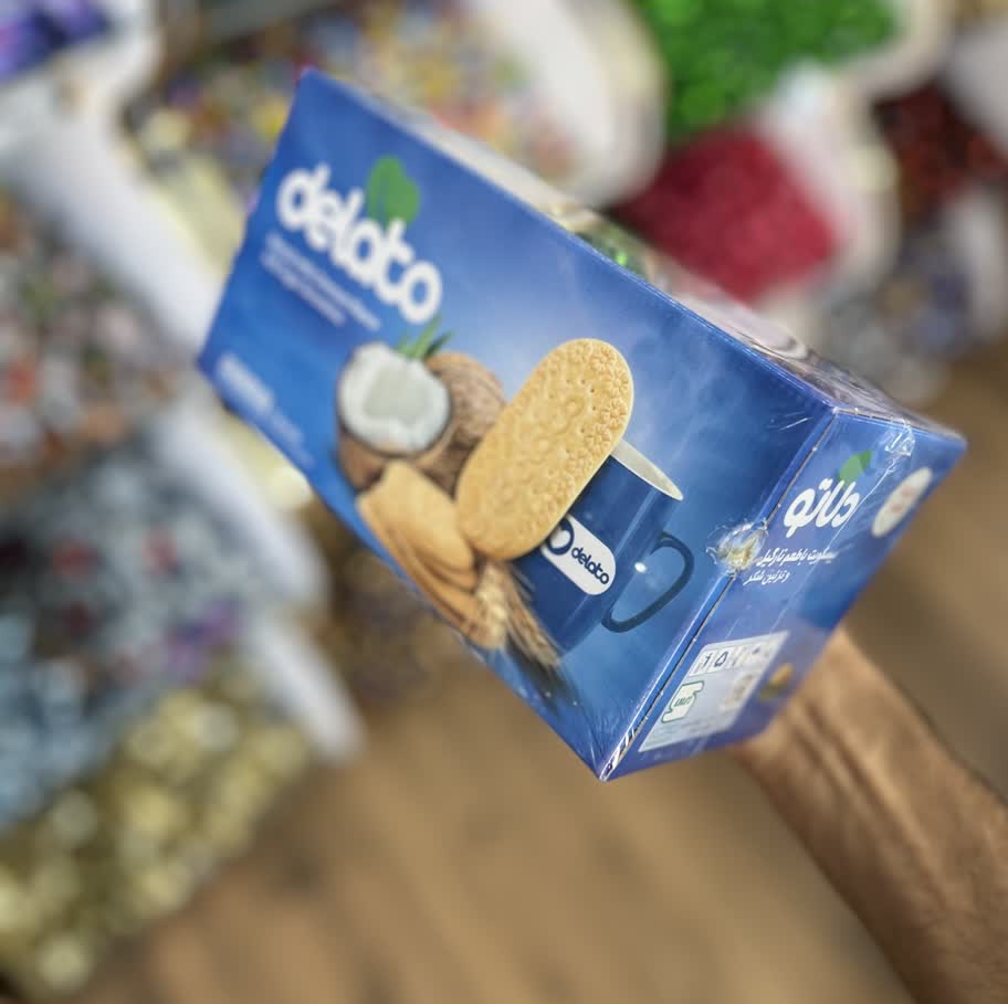بیسکویت با طعم نارگیل و تزیین شکر دلاتو 