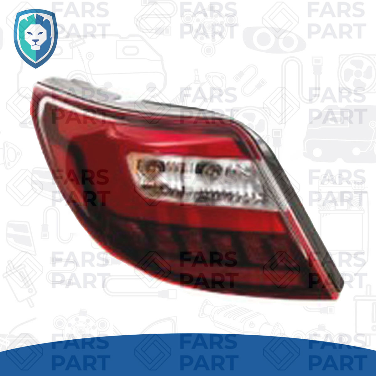 چراغ خطر دنا پلاس چپ کامل ( با لامپ و LED ) مادپارت 5001701504