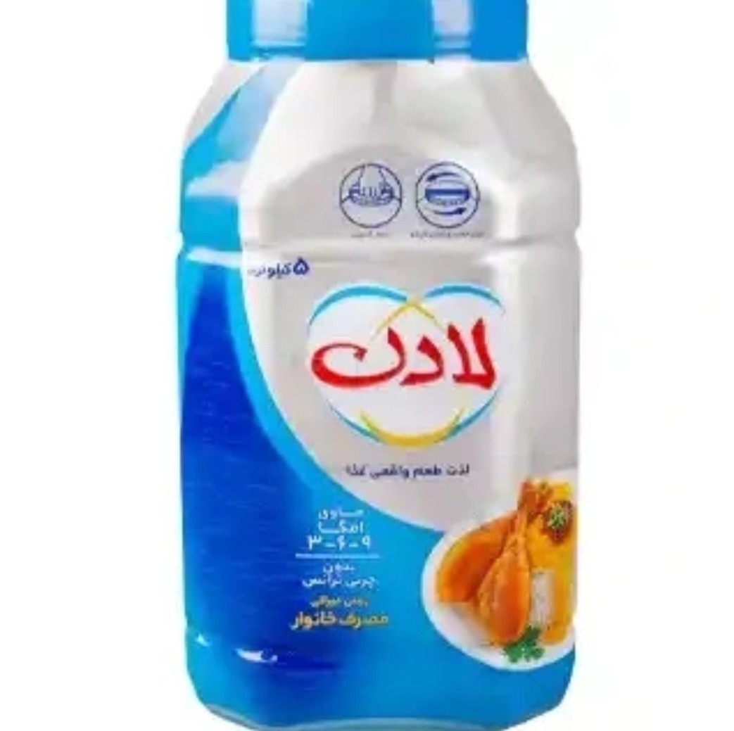روغن نباتی لادن نیمه جامد بدون ترانس ، پت 5 کیلویی