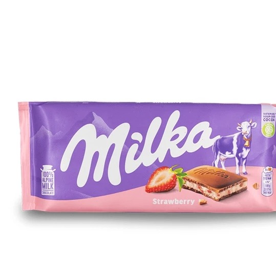 شکلات توت فرنگی میلکا - 85 گرم