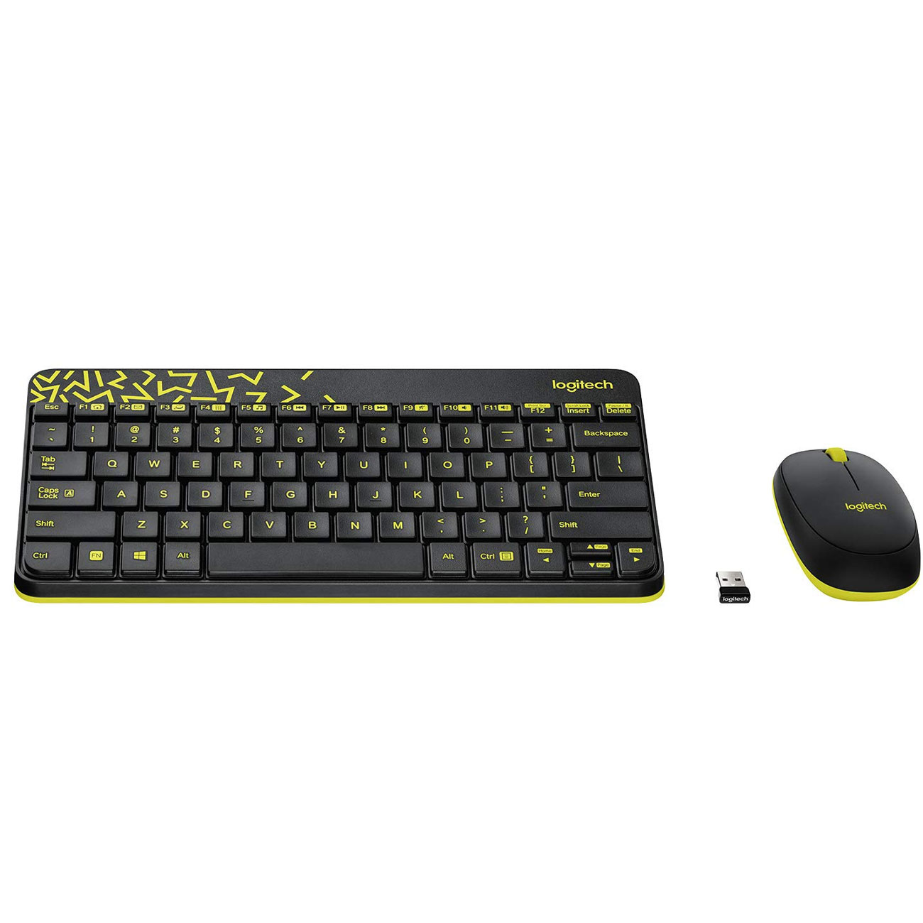 کیبورد و ماوس بی سیم لاجیتک logitech مدل MK240 سفید و قرمز روشن