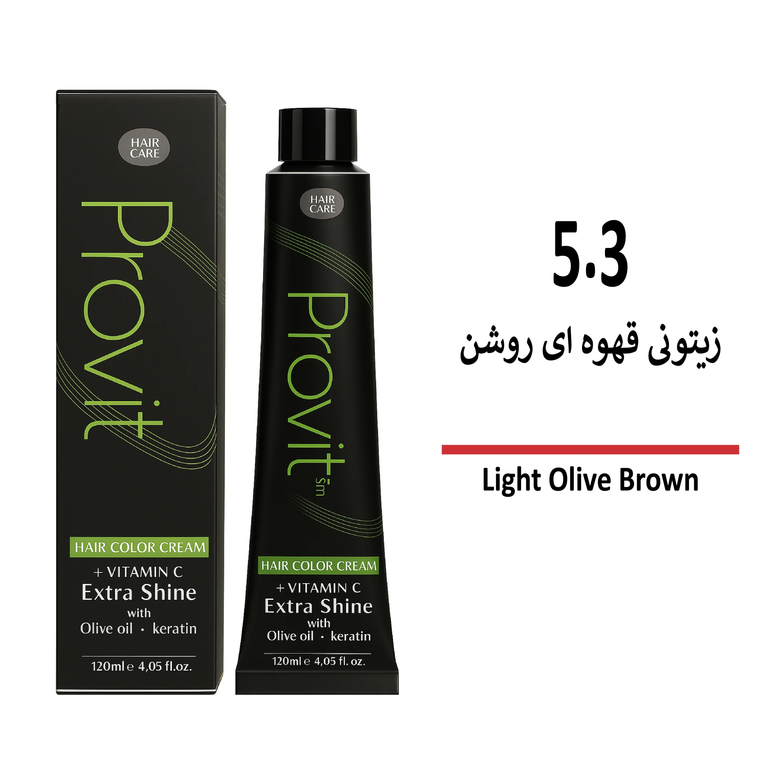 رنگ مو پرویت زیتونی قهوه ای روشن 5/3