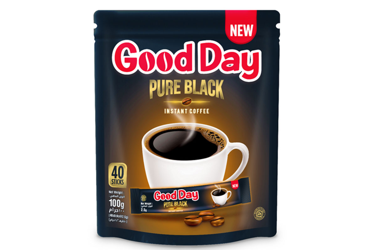 قهوه فوری گوددی مدل پور بلک Pure Black بسته 40عددی اورجینال