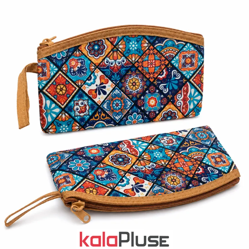 کیف آرایشی پارچه ای تک زیپ