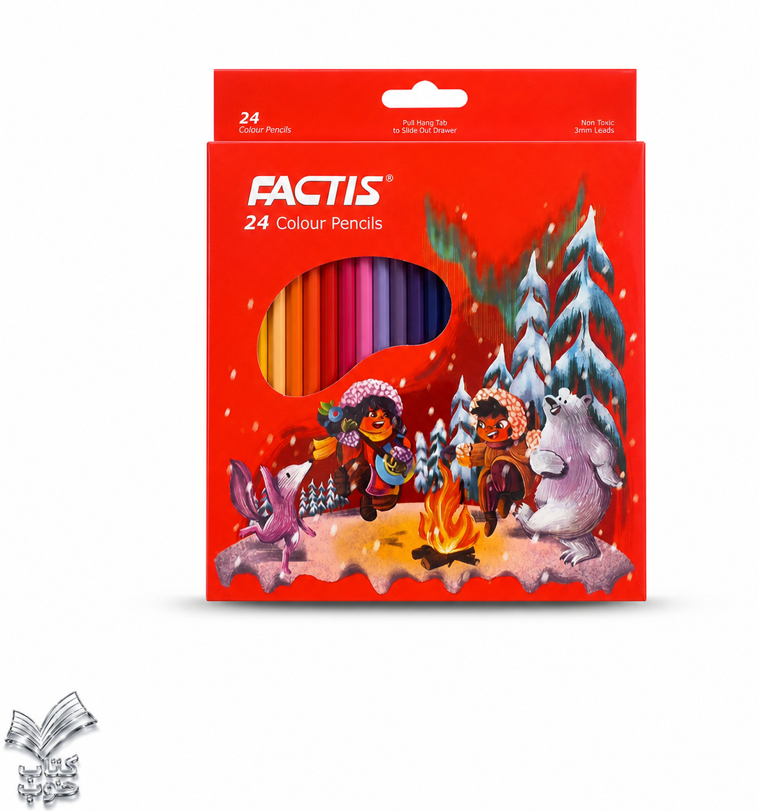 مداد رنگی 24 رنگ جعبه مقوایی فکتیس FACTIS