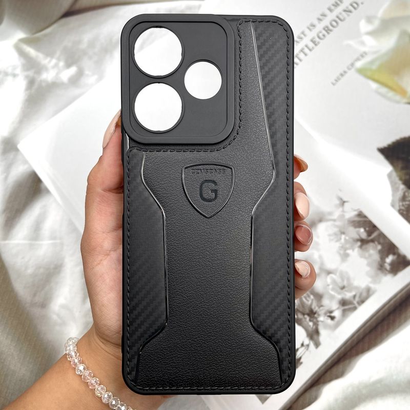 قاب گوشی Redmi 13 / Redmi 13x / Poco M6 4G شیائومی Czms Case سیلیکونی ضد ضربه طرح کربن مشکی کد 971116