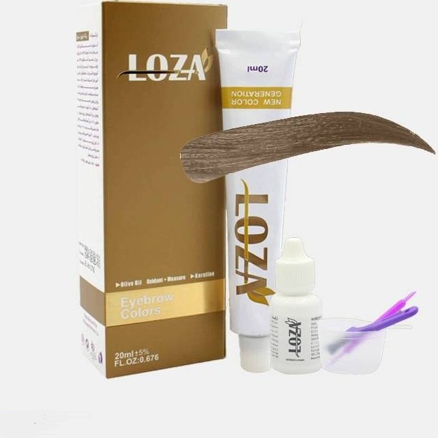 کیت رنگ ابرو لوزا شماره 6.3 بلوند طلایی تیره حجم 20 میل Loza