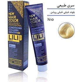 رنگ مو لی لی نایت شماره N10 حجم 120 میلی لیتر رنگ بلوند خیلی خیلی روشن