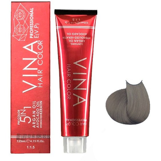 رنگ مو وینا شماره A7 حجم 125 رنگ بلوند خاکستری روشن Vina