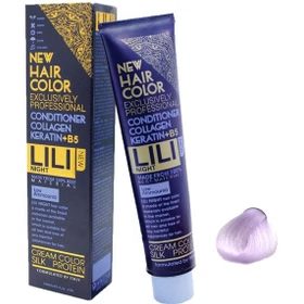 رنگ مو کم آمونیاک لی لی نایت (Lili Night) شماره PR4 رنگ یاسی حجم 120 میلی لیتر