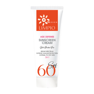 کرم ضد آفتاب بی رنگ لیمپیو با SPF60 مناسب انواع پوست حجم 50 میل Limpio