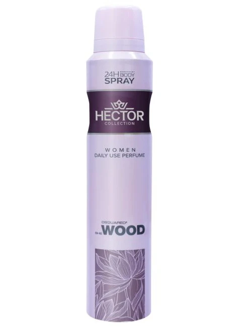 اسپری بدن زنانه شی وود Wood هکتور حجم 200 میل HECTOR