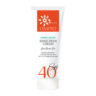 کرم ضد آفتاب بی رنگ لیمپیو با SPF40 مناسب انواع پوست حجم 50 میل Limpio