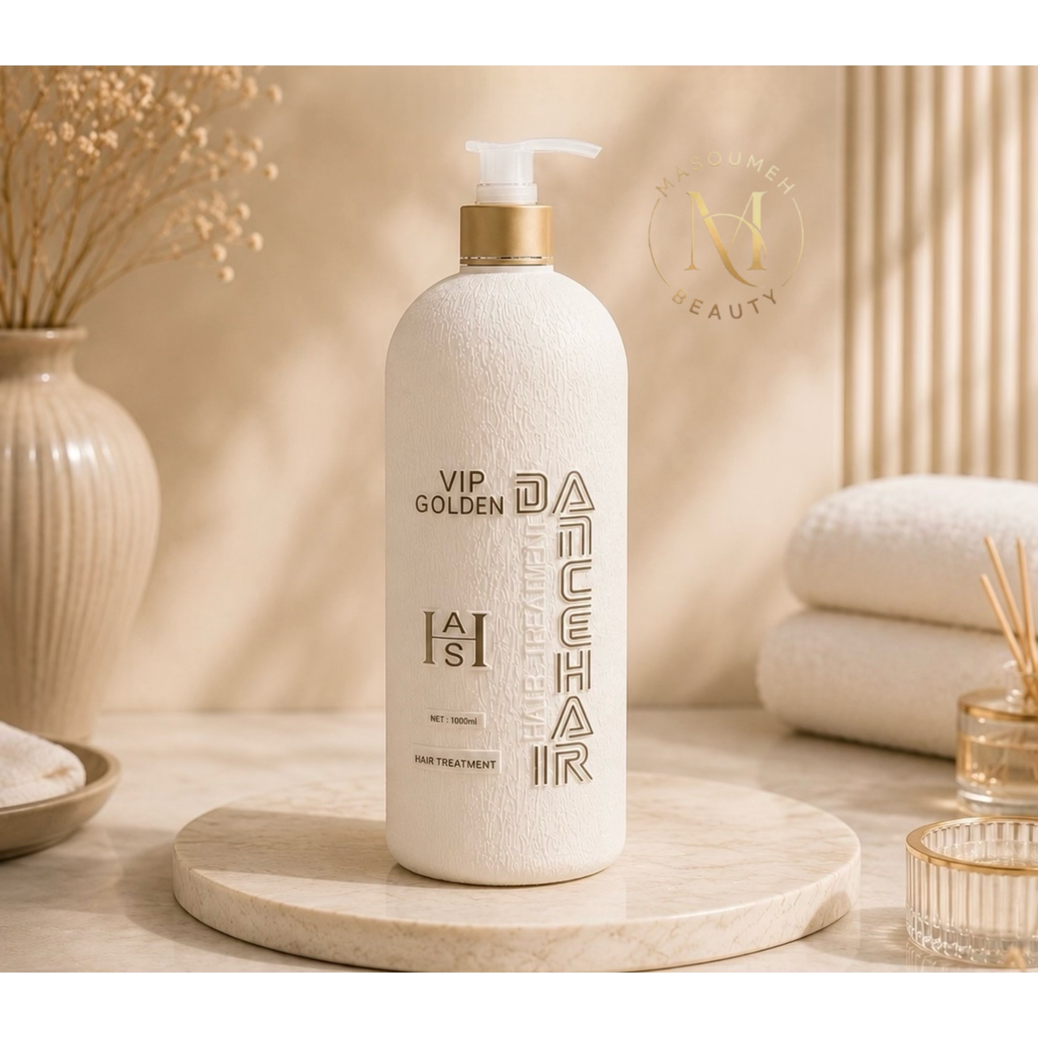 ماسک مو دنس هیر VIP Golden آرگان و کراتین 1000 میلی لیتر بدون سولفات