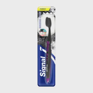 مسواک سیگنال مدل Charcoal Clean با برس متوسط Signal Charcoal Clean Toothbrush
