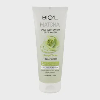 فیس واش ژلی بیول حاوی عصاره ماچا مناسب پوست نرمال تا چرب حجم 200 میلی لیتر Biol Face Wash For Normal and Oily Skin 200ml