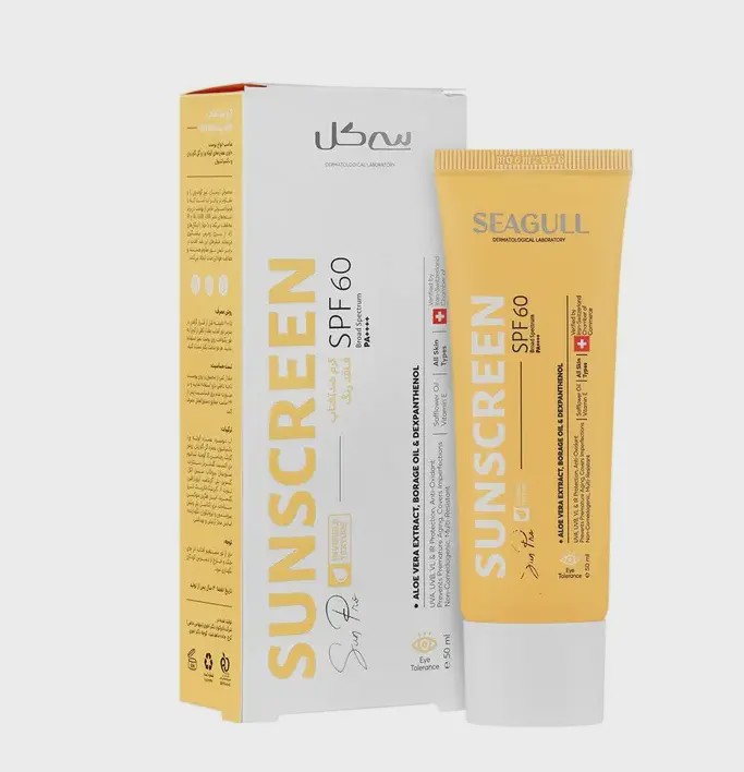 کرم ضد آفتاب SPF60 سان پرو سی گل بی رنگ 50 میلی لیتر Sun Pro Sunscreen Cream SPF60 Seagull