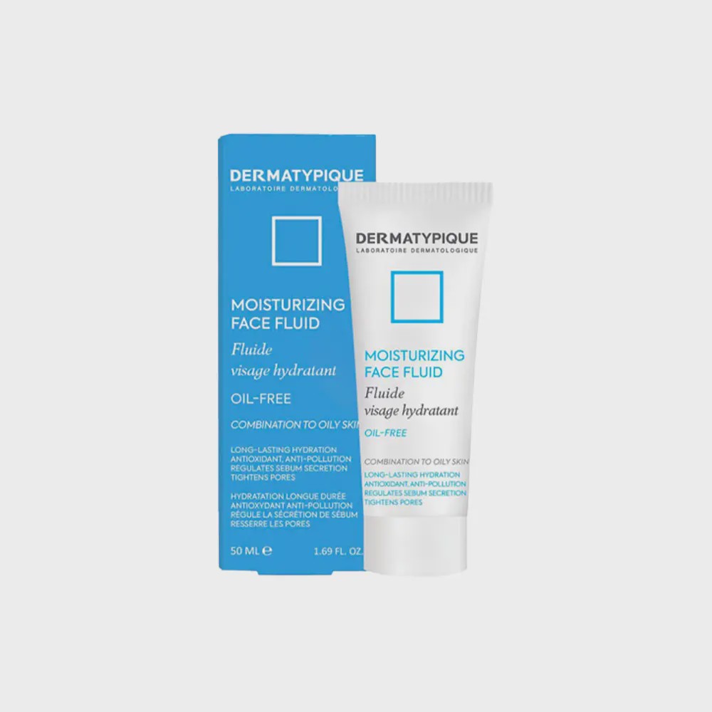 فلویید مرطوب کننده و آبرسان پوست چرب درماتیپیک Moisturizing Face Fluid Dermatypique