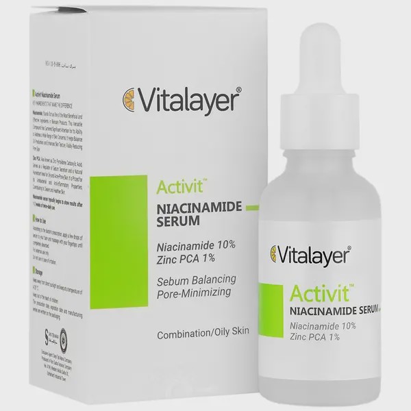 سرم نیاسینامید ویتالیر مدل Activit حجم 30 میلی لیتر Vitalayer Niacinamide Serum 30 ml