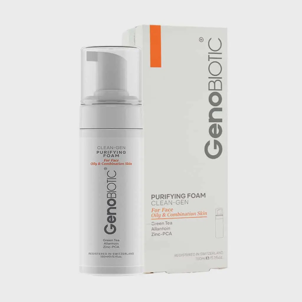 فوم شستشوی صورت ژنوبایوتیک مناسب پوست های چرب و مختلط Geno Biotic Foam Skin Cleaning for Oily and Combination Skin 15...
