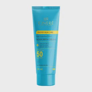 کرم ضد آفتاب رنگی LIGHT BEIGE سینره با SPF50 مناسب انواع پوست حجم 50 میلی لیتر Cinere SPF50 Tinted Sunscreen Cream