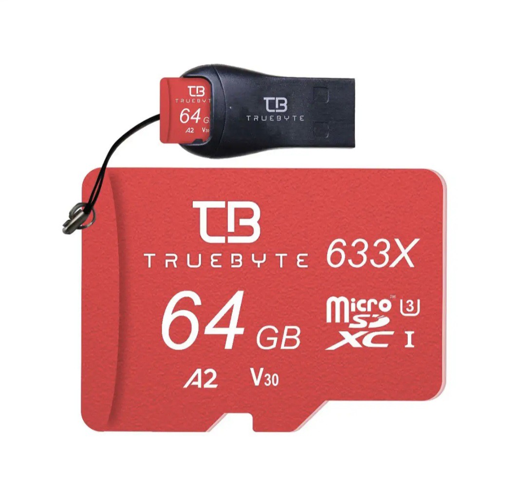کارت حافظه microSD تروبایت مدل 30-2-633، ظرفیت 64 گیگابایت استاندارد سرعت 13-UHS، سرعت خواندن 95 مگابایت بر ثانیه مقا...