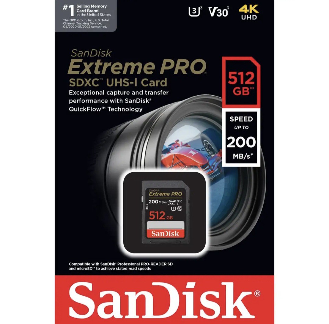 کارت حافظه SDXC سن دیسک مدل 30 Extreme Pro کلاس 10 استاندارد UHS-I U3 سرعت 200mbps ظرفیت 512 گیگابایت