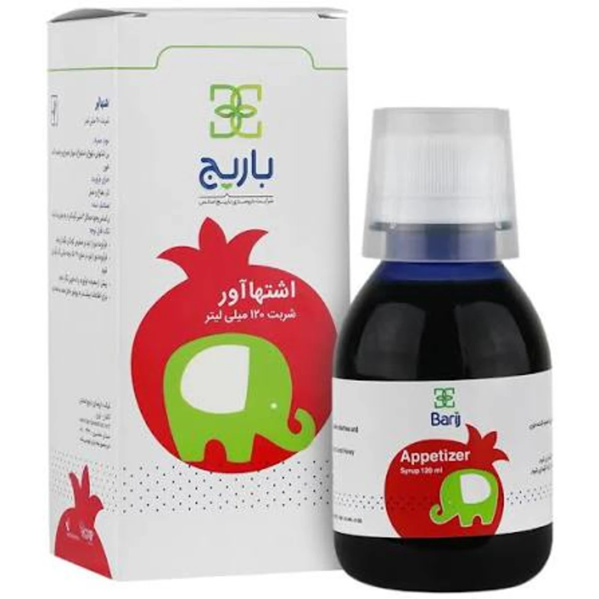 شربت اشتها آور انار باریج اسانس مناسب کودکان 120 میلی لیتر