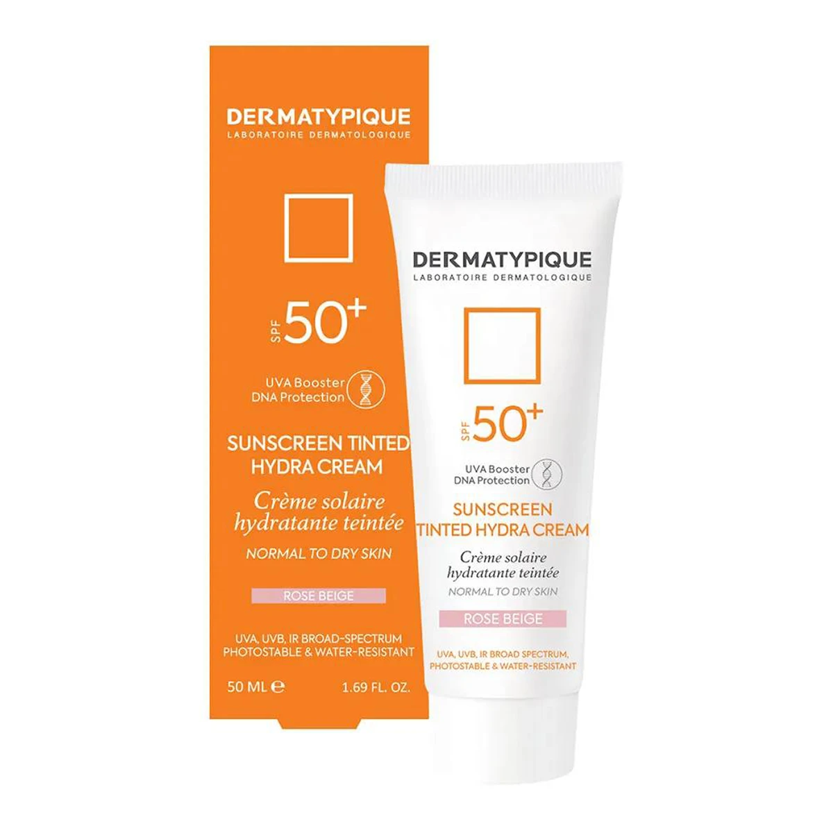 ضد آفتاب رنگی هیدرا پوست خشک +SPF50 رز بژ درماتیپیک
