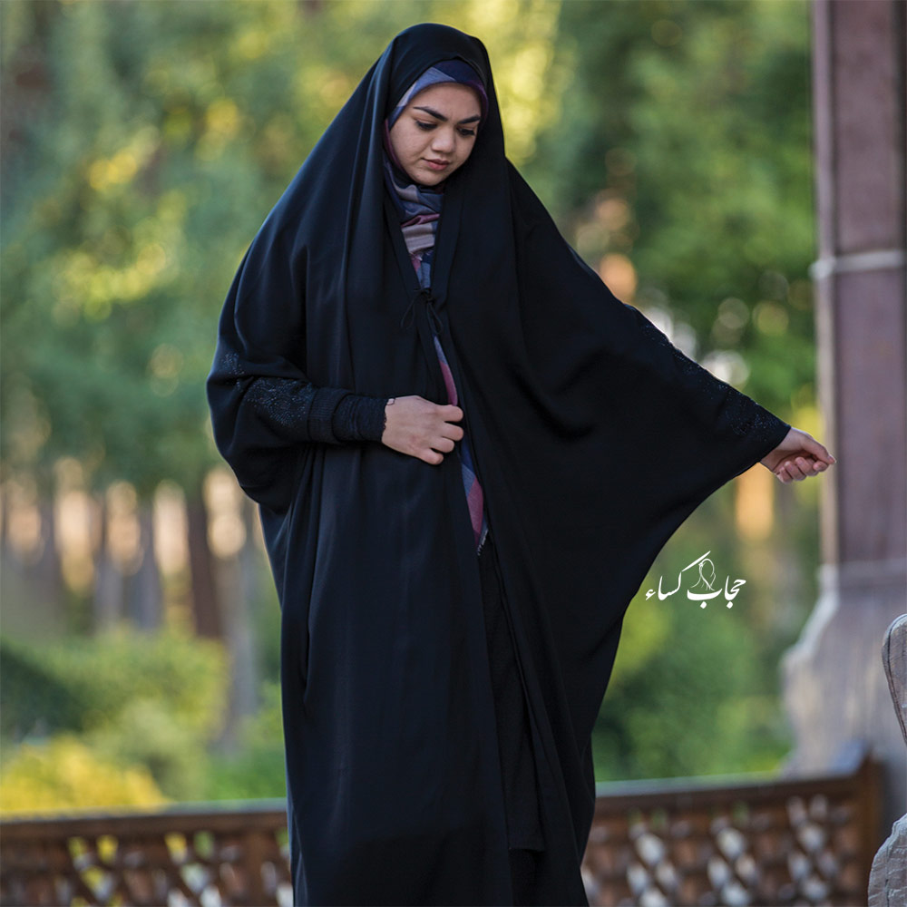 چادر دانشجویی کرپ کره ای - مدل اریب