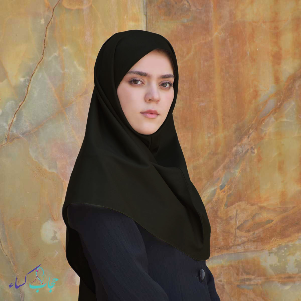 مقنعه مشکی ساده پاپیروس سایز 95