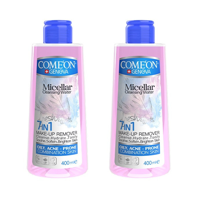 آب پاک کننده آرایش صورت کامان مدل COMBINATION حجم 400 میلی لیتر مجموعه 2 عددی