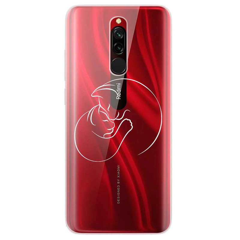 کاور مگافون طرح گربه مدل C61-W مناسب برای گوشی موبایل شیائومی Redmi 8