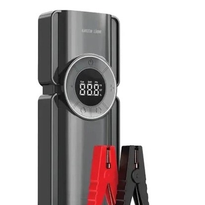 پاوربانک و جامپ استارتر و پمپ باد قابل حمل گرین لاین مدل Portable Jump Starter ظرفیت 10000 میلی آمپر ساعت