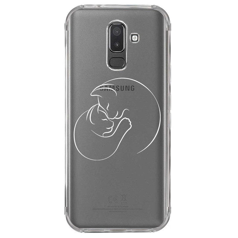 کاور مگافون طرح گربه مدل C61-W مناسب برای گوشی موبایل سامسونگ Galaxy J8 2018