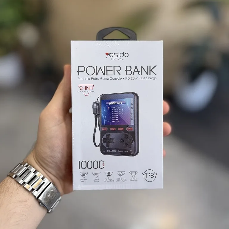 پاوربانک و کنسول بازی یسیدو مدل YP87 ظرفیت 10000 میلی آمپر
