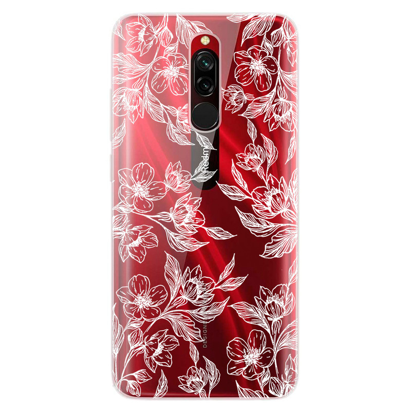 کاور مگافون طرح گل مدل C50-W مناسب برای گوشی موبایل شیائومی Redmi 8